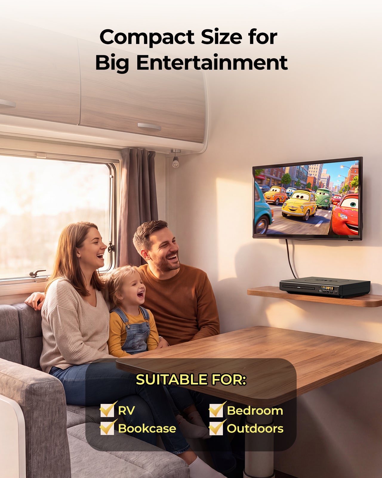 ELECTCOM PRO Region-Free DVD Player for TV: Plays Regions 0-6 & Multi Formats - Designed for Collectors & Vintage Movie Collections - HDMI/RCA Compact DVD/CD Player for Smart TV, Home Stereo & RV