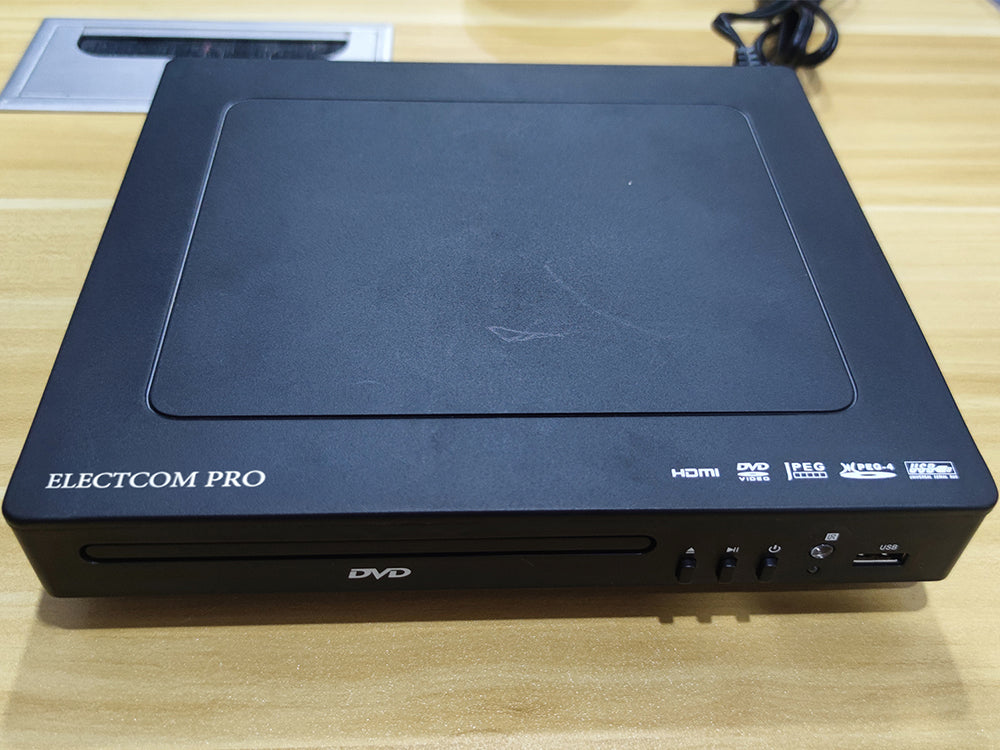 ELECTCOM PRO DVD Player, DVD Player for TV, HD 1080p Upscaling, RCA & HDMI Port(HDMI & AV Cable Included), All Region Free, USB Input, Built-in PAL/NTSC System, Remote Control Included